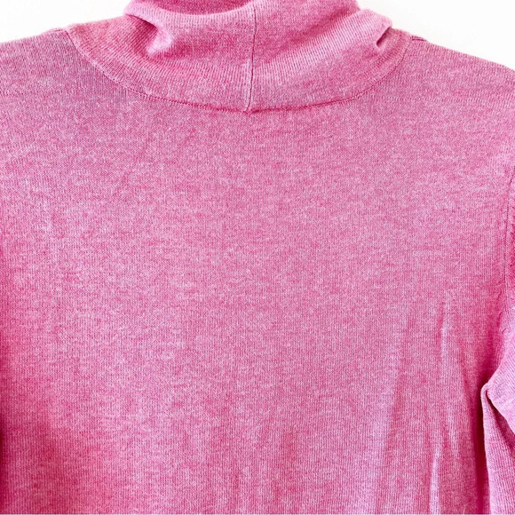 J Jill Rose Heather Pink Turtleneck Women’s‎ Size Large Petite Cozy Grandma New! - Picture 7 of 8